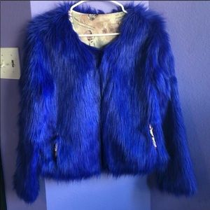 💙💙Blue Faux Fur Jacket 💙💙